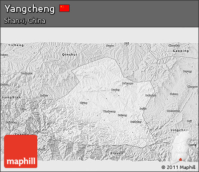 Silver Style 3D Map of Yangcheng