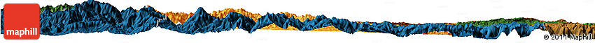 Political Horizon Map of Yangcheng, darken