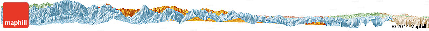 Political Horizon Map of Yangcheng, lighten