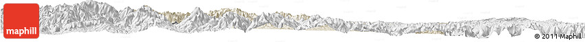 Shaded Relief Horizon Map of Yangcheng, lighten, desaturated Shaded Relief Horizon Map of Yangcheng, lighten, desaturated