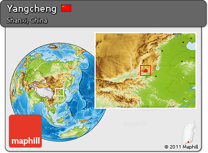 Physical Location Map of Yangcheng