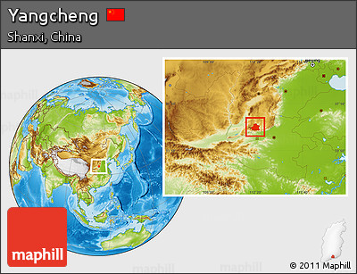 Physical Location Map of Yangcheng