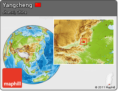 Physical Location Map of Yangcheng