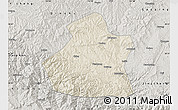 Shaded Relief Map of Yangcheng, semi-desaturated