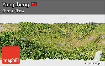 Satellite Panoramic Map of Yangcheng