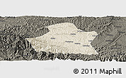 Shaded Relief Panoramic Map of Yangcheng, darken