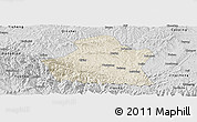 Shaded Relief Panoramic Map of Yangcheng, desaturated