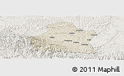 Shaded Relief Panoramic Map of Yangcheng, lighten