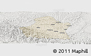 Shaded Relief Panoramic Map of Yangcheng, lighten, semi-desaturated