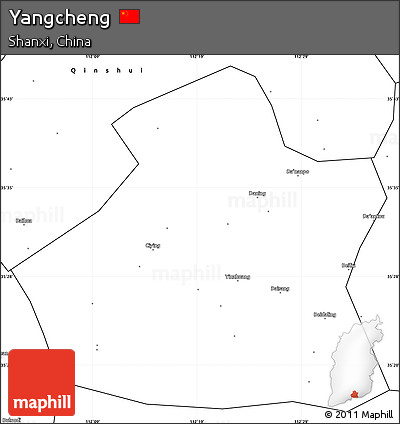 Blank Simple Map of Yangcheng