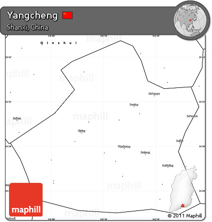 Blank Simple Map of Yangcheng