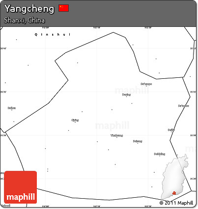 Blank Simple Map of Yangcheng