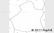 Blank Simple Map of Yangcheng, no labels