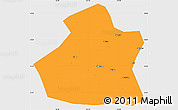 Political Simple Map of Yangcheng, single color outside