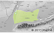 Physical 3D Map of Yongji, desaturated