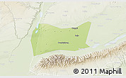 Physical 3D Map of Yongji, lighten