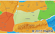 Physical 3D Map of Yongji, political outside