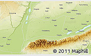 Physical 3D Map of Yongji