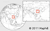 Blank Location Map of Yongji, within the entire country