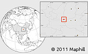 Blank Location Map of Yongji, highlighted country