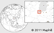 Blank Location Map of Yongji, highlighted parent region