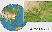 Satellite Location Map of Yongji