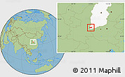 Savanna Style Location Map of Yongji, highlighted parent region
