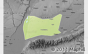 Physical Map of Yongji, darken, desaturated