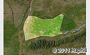 Satellite Map of Yongji, darken