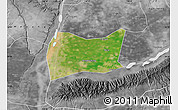 Satellite Map of Yongji, desaturated