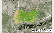 Satellite Map of Yongji, semi-desaturated