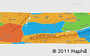 Political Panoramic Map of Yongji