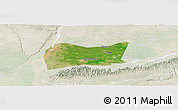 Satellite Panoramic Map of Yongji, lighten