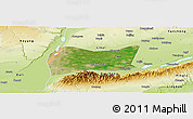 Satellite Panoramic Map of Yongji, physical outside