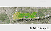 Satellite Panoramic Map of Yongji, semi-desaturated