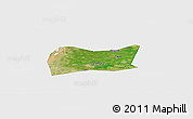 Satellite Panoramic Map of Yongji, single color outside