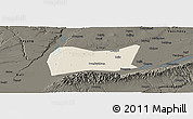Shaded Relief Panoramic Map of Yongji, darken