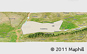 Shaded Relief Panoramic Map of Yongji, satellite outside