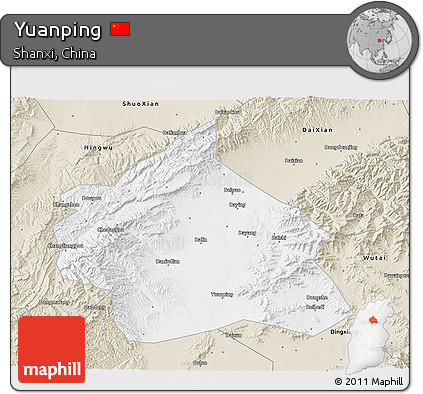 Classic Style 3D Map of Yuanping