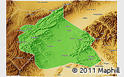 Political 3D Map of Yuanping, physical outside
