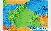 Political 3D Map of Yuanping