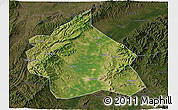 Satellite 3D Map of Yuanping, darken