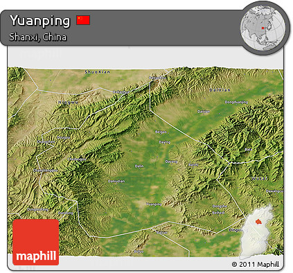 Satellite 3D Map of Yuanping