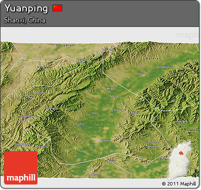 Satellite 3D Map of Yuanping
