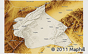 Shaded Relief 3D Map of Yuanping, physical outside