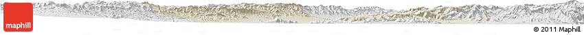 Shaded Relief Horizon Map of Yuanping, lighten, desaturated Shaded Relief Horizon Map of Yuanping, lighten, desaturated