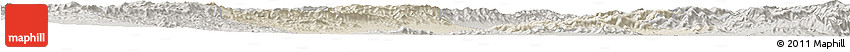 Shaded Relief Horizon Map of Yuanping, semi-desaturated