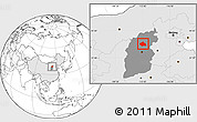 Blank Location Map of Yuanping, highlighted country, highlighted parent region