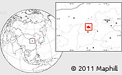 Blank Location Map of Yuanping