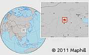 Gray Location Map of Yuanping